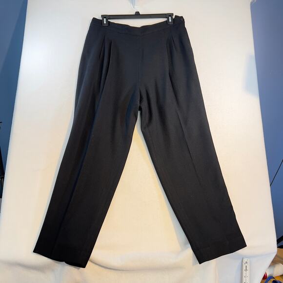 Focus 2000 by Charles Glueck Wool Pant Woman's 16W Black Lined Side Zip & Button - Picture 1 of 14
